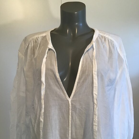 H&M White Lightweight Cotton Tunic  Size XL - Picture 4 of 12